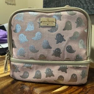 Pink and Silver Ghost Print lunch box